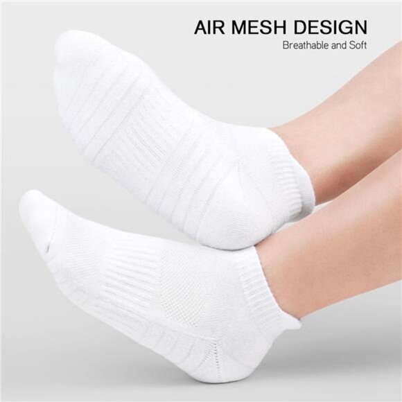 Low Cut Ankle Socks 6 Pack Cushioned Breathable Anti Blister Men Women Running - Picture 5 of 8